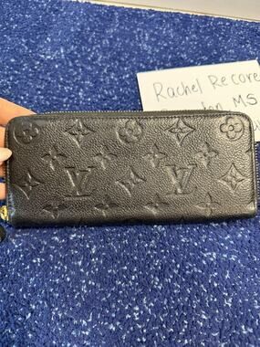 Louis Vuitton Clemence Wallet One Size Black Empreinte Monogram Zip Around
